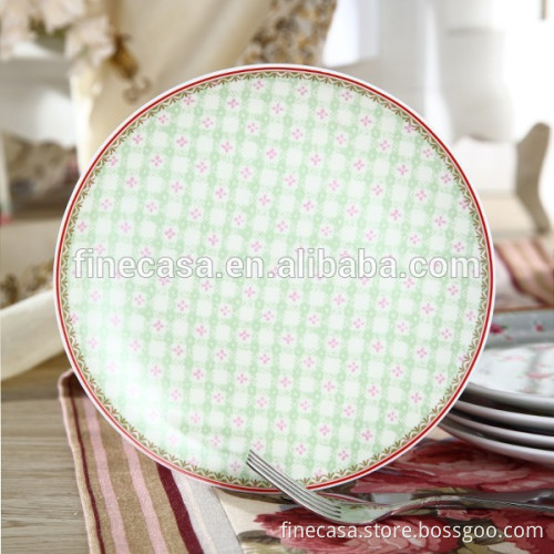8 Inches Fine New Bone China Floral Plate set of 4 in Gift Box